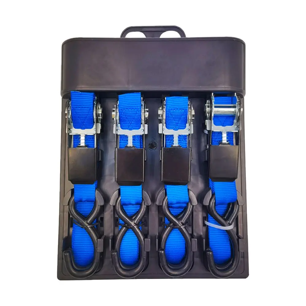 4 pack 1inch x15ft Ratchet Tie Down Straps Motorcycle Kayak 1500lbs 680Kg cargo strap custom