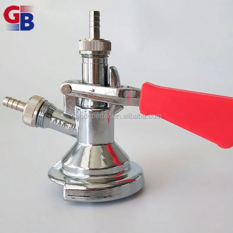 GB Hot selling Brass Shining chrome plated  A system beer keg connector with plastic handle
