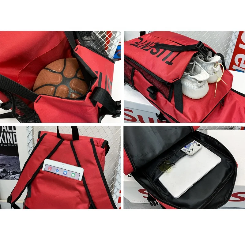 Sh2211 Gym Soccer Volleyball Sport Backpacks Custom Logo casual Waterproof Travel Compartment Shoe basketball bag Team Backpack