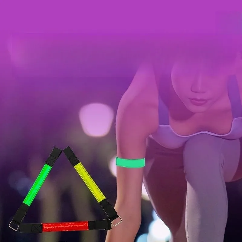 LED Luminous Night Running Arm band USB Charging or battery Bracelet Reflective Safety Belt Bicycle Cycling Luminous Arm Band