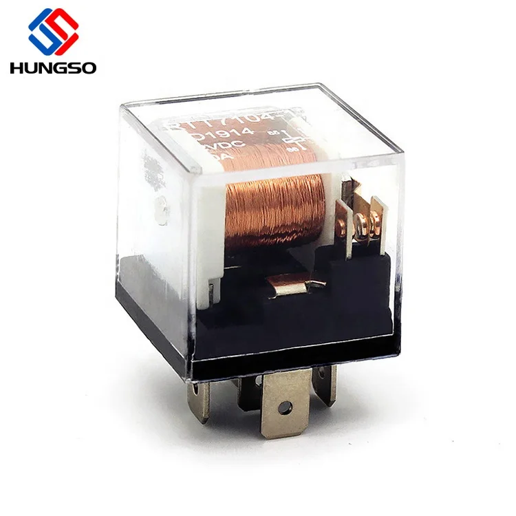 
12v 40a relay 5 pin 5pin transparent auto relay with indicator light 