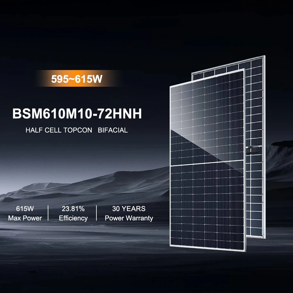 Bluesun fast delivery good quality  600 watt solar panel 610watt roof solar panel topcon solar panel for home using