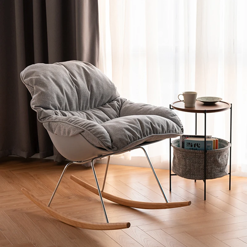 Nordic Modern Living Room Wholesale Bedroom Furniture Frame Leisure Living Room Rocking Chairs Comfortable Metal Adult Plastic