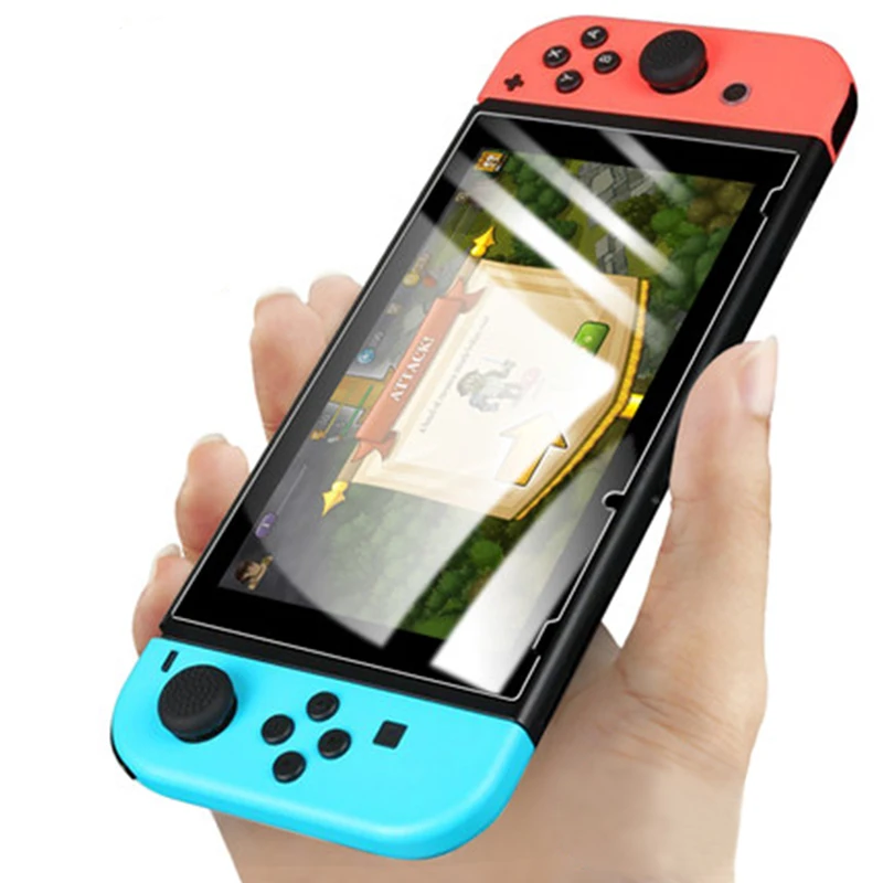 
9H Transparent Super Tough Oleophobic Premium Tempered Glass Game Player Screen Protector for Nintendo Switch 