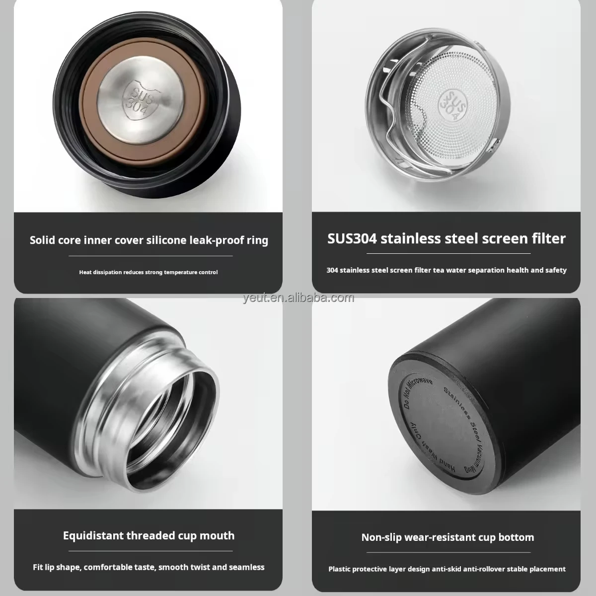 Stainless steel digital tumbler vacuum insulated temperature flask smart led thermo water bottle with temperature display