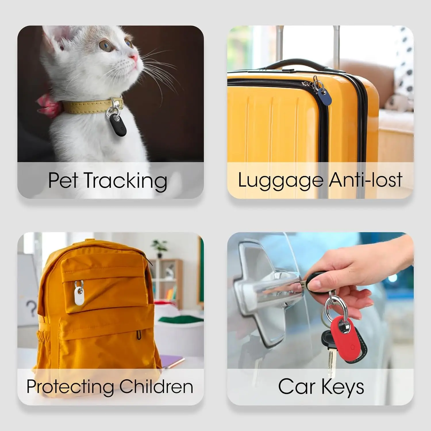 Round Keychain Anti lost Silicone Soft Bumper Protective Case For Samsung Galaxy SmartTag 2 Tracker