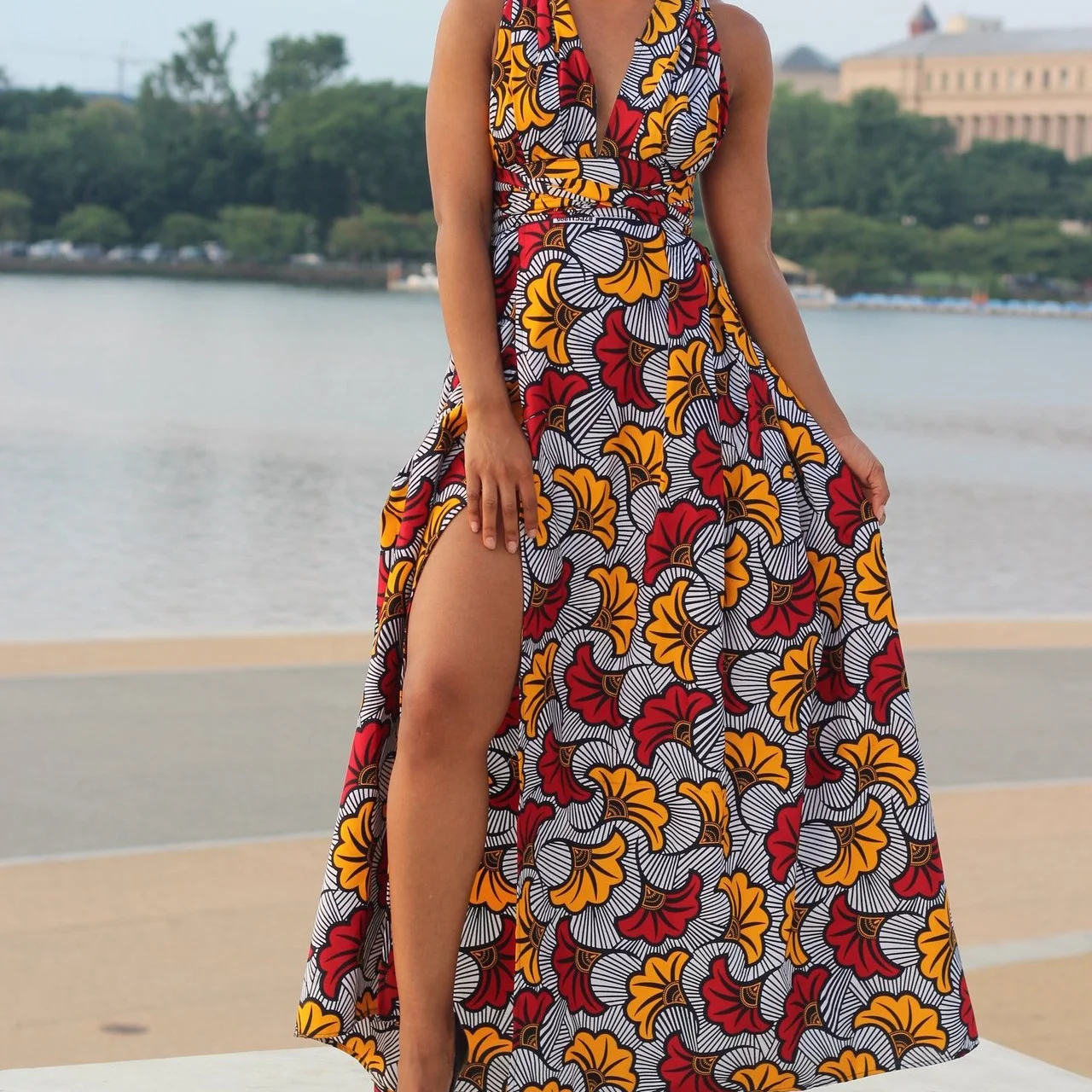 New Digital Printing Women Nightclub Outfits Diy More Fashionable Dresses Indonesia Big Swing Skirts African Dress