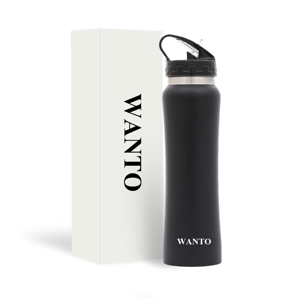 Wanto fitness narrow mouth stainless steel school hot and cold water bottle eco friendly for promotion