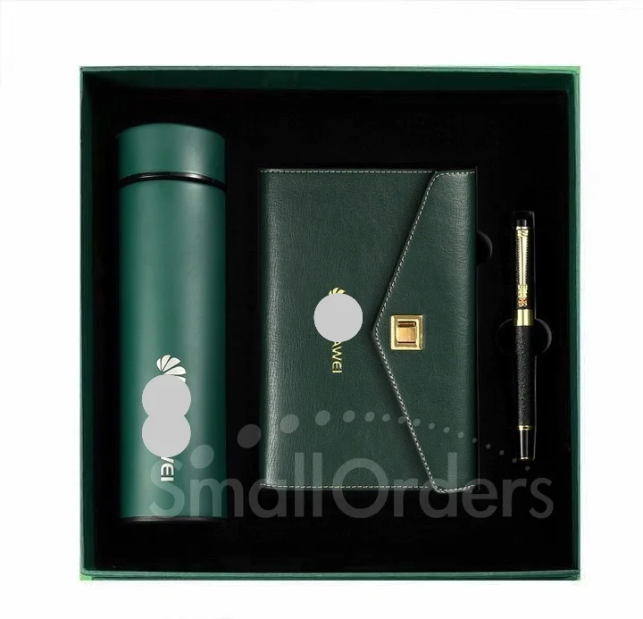 Custom 2024 new products ideas 2024 2025 promotional notebook corporate business luxury gifts items sets with vacuum flask pens
