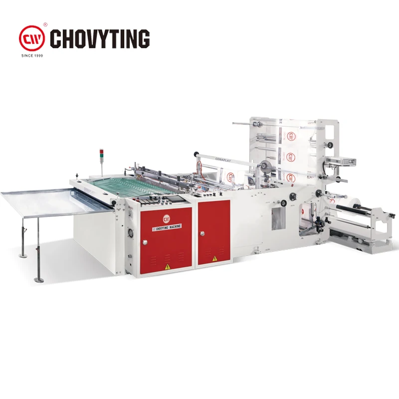 
High speed LDPE HDPE Poly Polyethylene Film Heat Cutting Side Sealing Plastic Bag Making Machine 