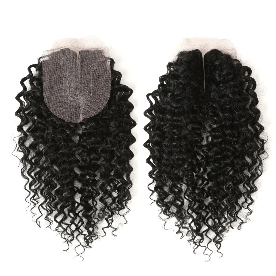 Гладкий Оптовая Продажа африканские Курчавые Кудрявые волосы для наращивания на заколке, длина 16-20 дюймов Синтетические волосы пучки синтетические волосы на кружеве с закрытием волна волос для женщин