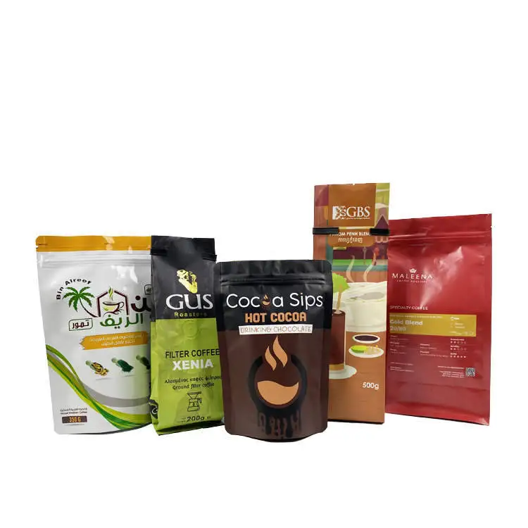 Customized Printed Food Bags Resealable Ziplock Snacks Cookie Candy Chocolate Packaging Bag 25g 70g 100g 300g Stand Up Pouch