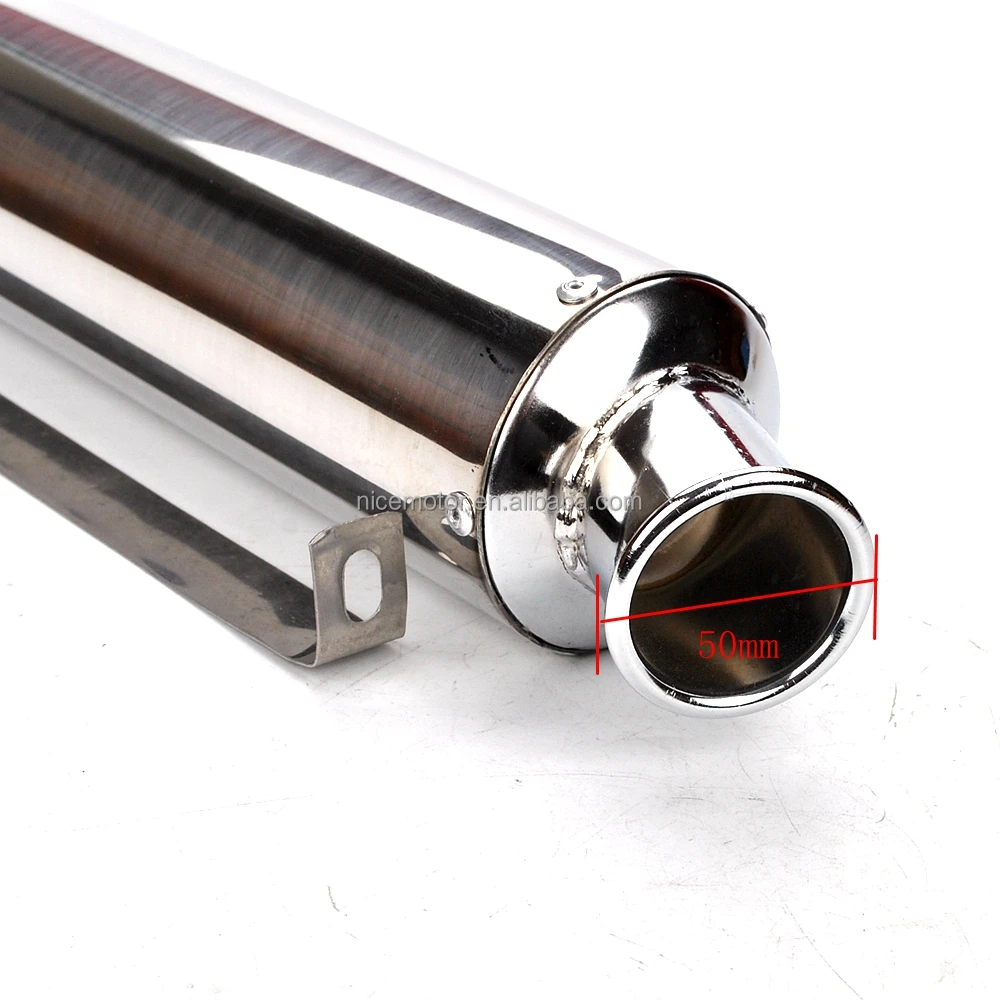  Universal Stainless Steel Exhaust Muffler Pipe Scooter Motorcycle ATV Dirt Pit Bike Monkey Z50