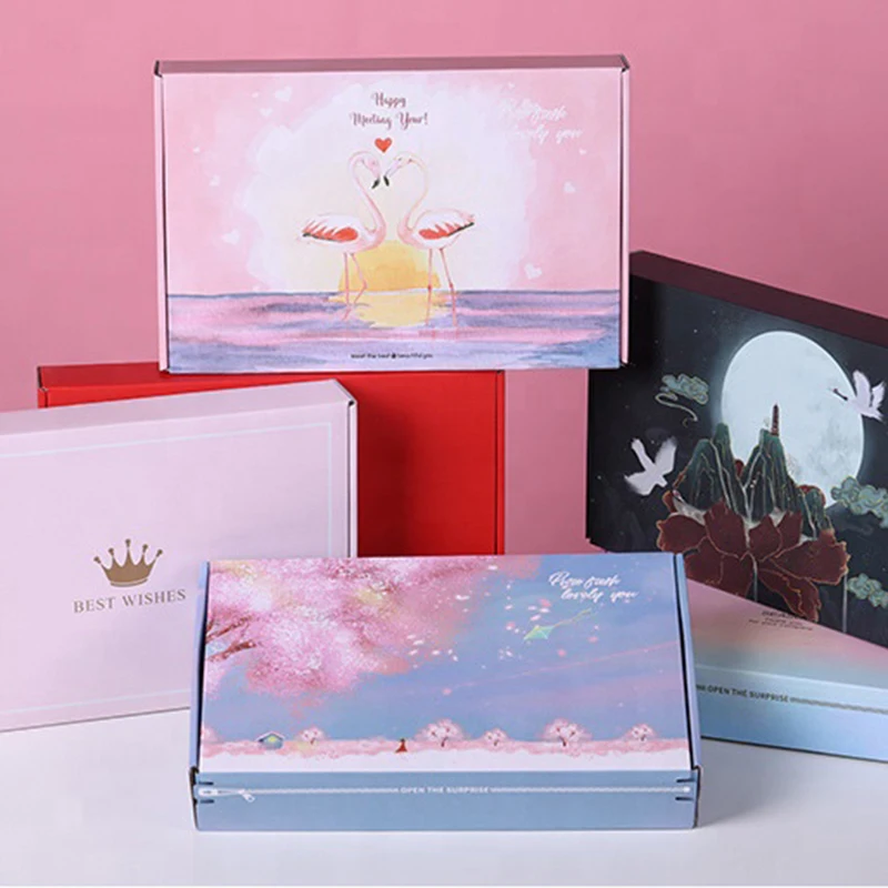 Custom Logo Printed Aircraft Corrugated Box Cosmetic Mailer Boxes Folding