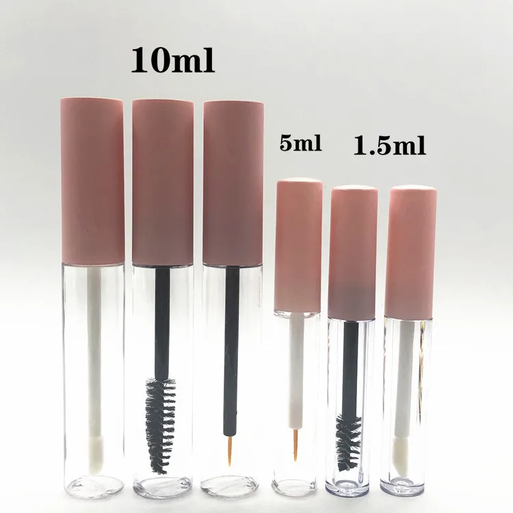 Printed pink eyelash growth liquid empty tube 1.5ML glue bottle starting from 50 pieces Lip gloss tube lip glaze sub bottle 10ML