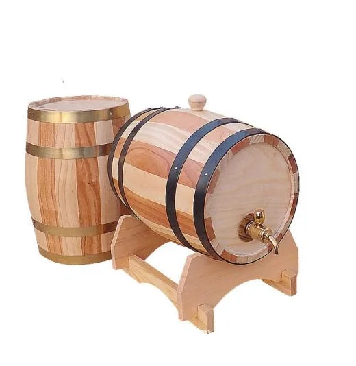 Оптовая продажа, высокое качество, 5 литров, ручная работа, китайская сосна, старение виски, пива, вина, деревянный бочонок для вина