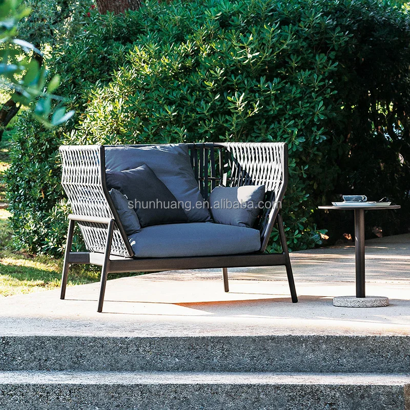 Good quality aluminium waterproof garden cushion outdoor furniture sets customized seater Patio lounge garden sofa