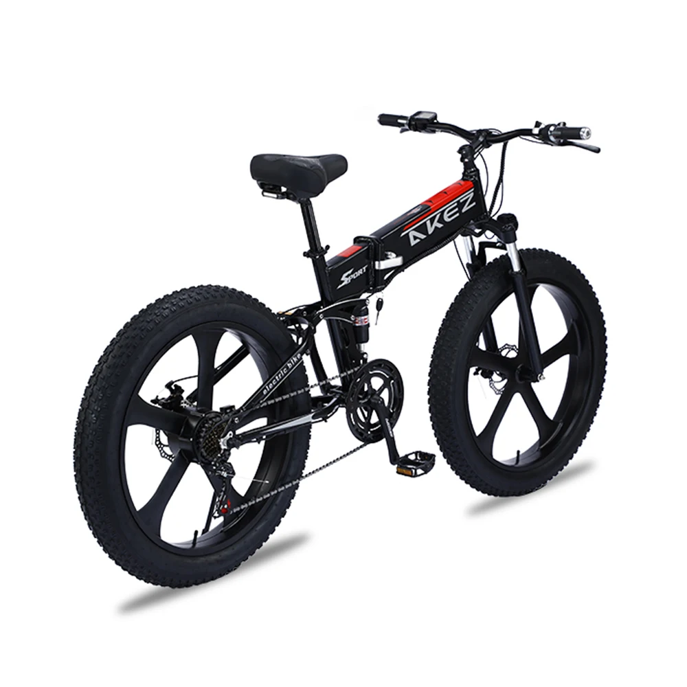 2024 Popular E Bike 1000w 48v 26inch 10.4AH Battery Ebike Fat Tire Folding Electric Bicycle For Adults