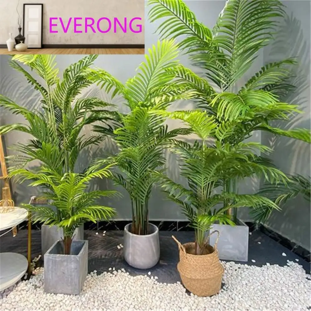 Nordic Home Decor Interior Areca Palm Trees Fireproof Plastic Fern Tree Kwai Artificial for Indoor