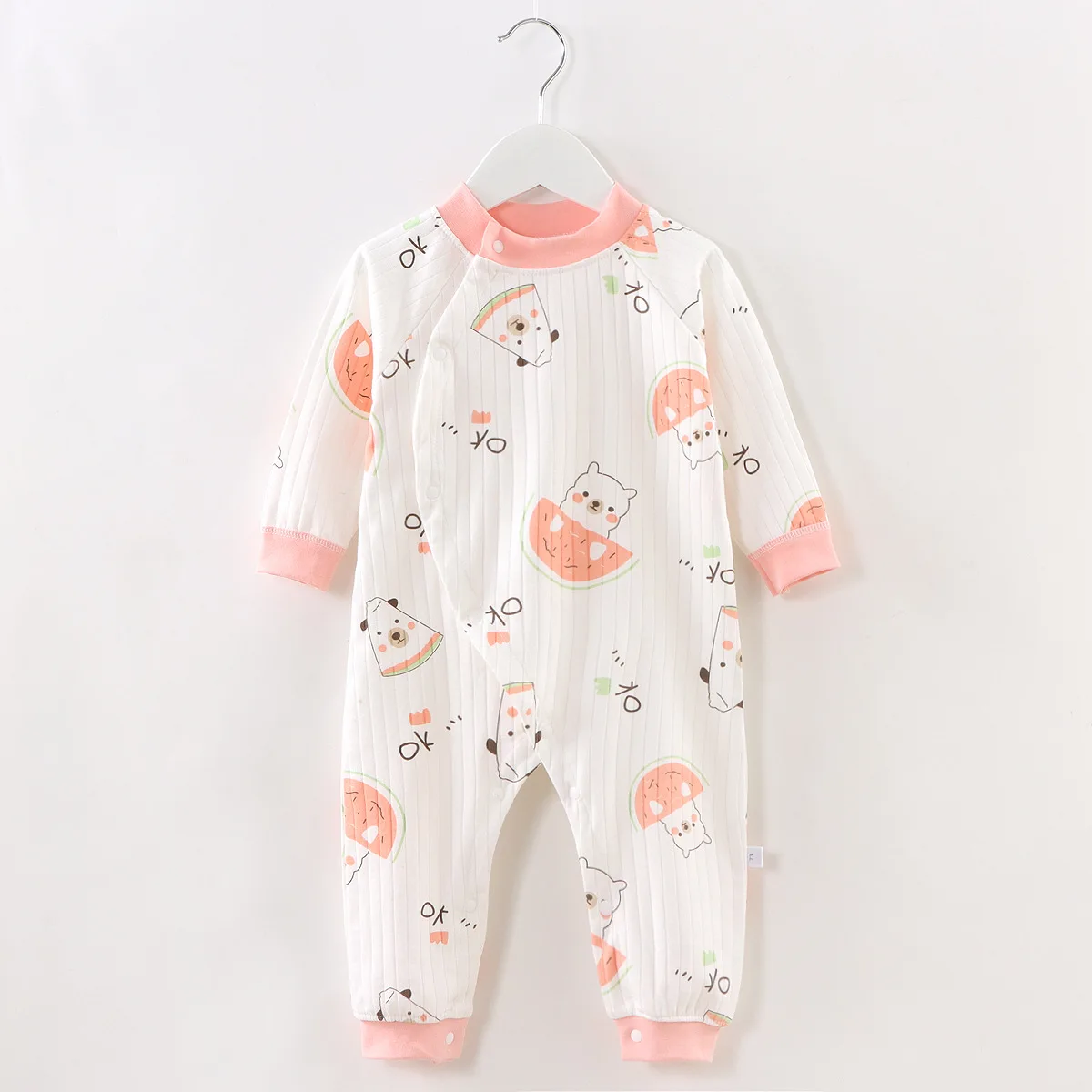 New baby onesie Spring and autumn cotton long sleeve cute super cute climbing clothes for men and women baby newborn clothes