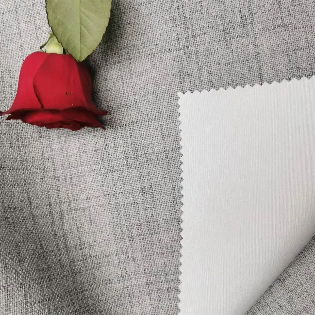 CC-9024 Hot Selling Linen Look Coating Blackout Curtain Fabric 100% Polyester Home Textile Fabric For Window Curtain