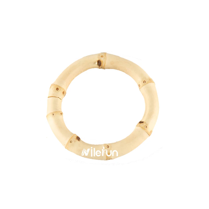 Round circle bamboo root connecting ring door window curtain drawer ring pull bamboo napkin ring