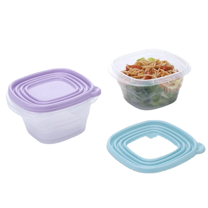 Kitchen fridge stack meal prep take away picnic fruit basket onion ginger Cereal storage organizer set plastic food container