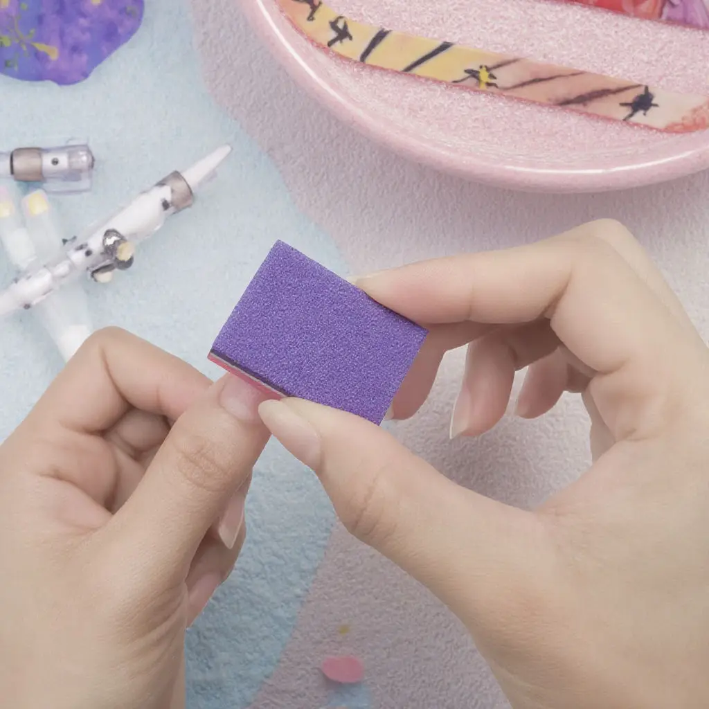 Wholesale Small Personal Double Way Manicure Pedicure Mini Nail Buffer Set For Nail Care