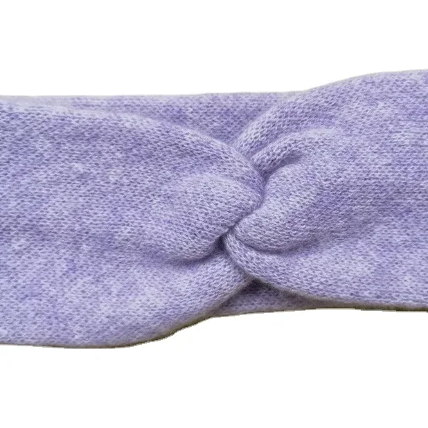 Beautiful cashmere jacquard knitted headband wool cashmere blend headband for women