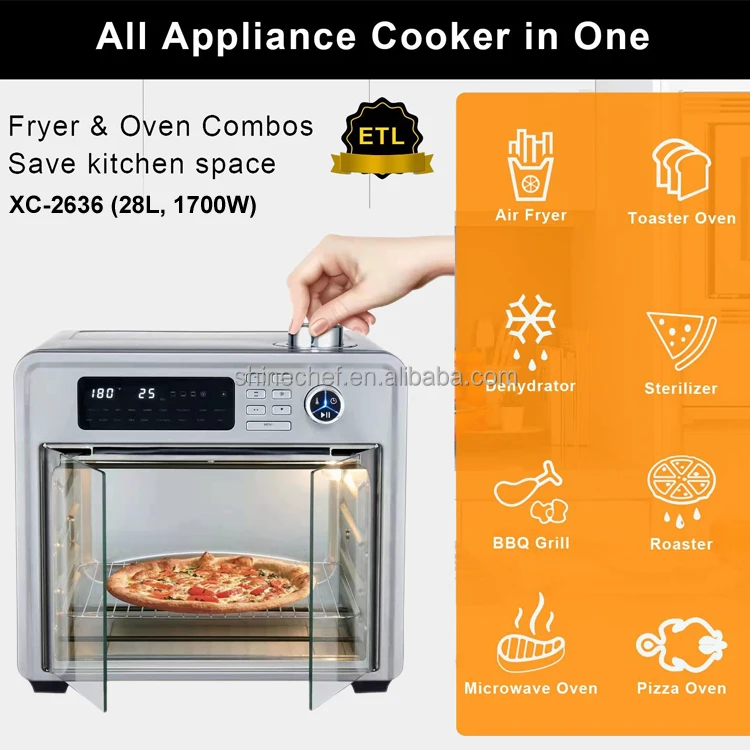 12L 15L 20L 23L 25L 28L 30L Freidora De Aire No Oil Electric Smart Deep Fryer Touch Screen Digital Air Fryer Toaster Oven Combo