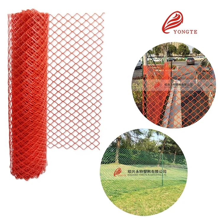 Factory 4X50FT orange plastic safety fence PE diamond mesh for warning dangerous areas