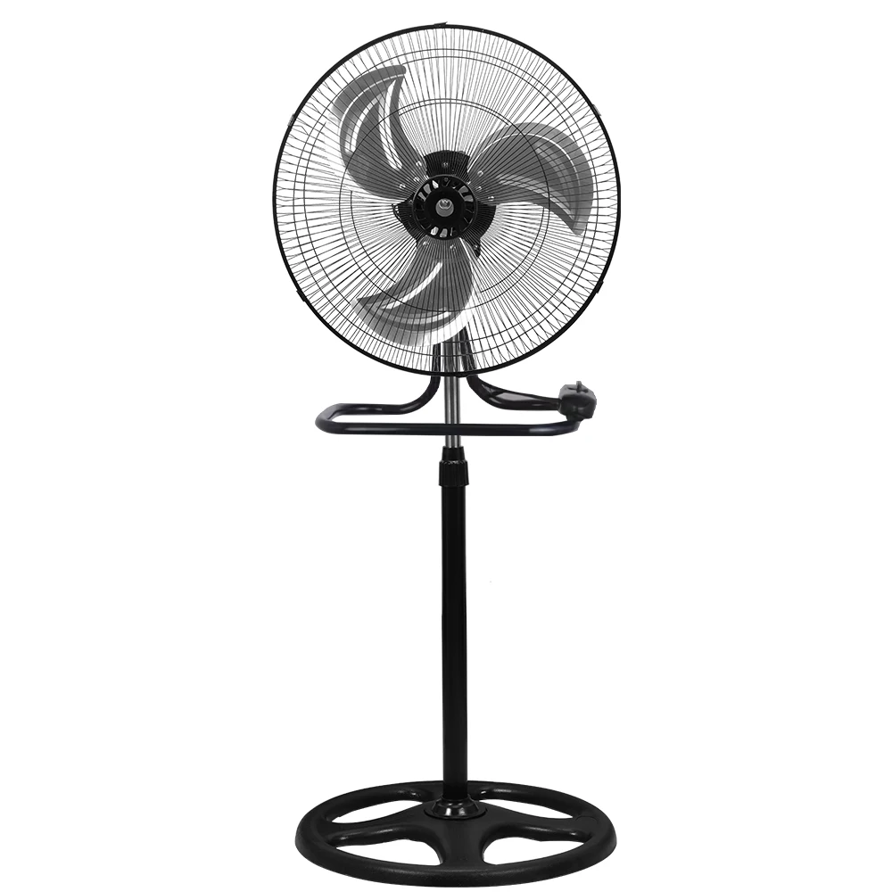 Home Living Room White Solar Rechargeable Standing Fan Remote Control Speed 16 Inch Electric Stand Fan