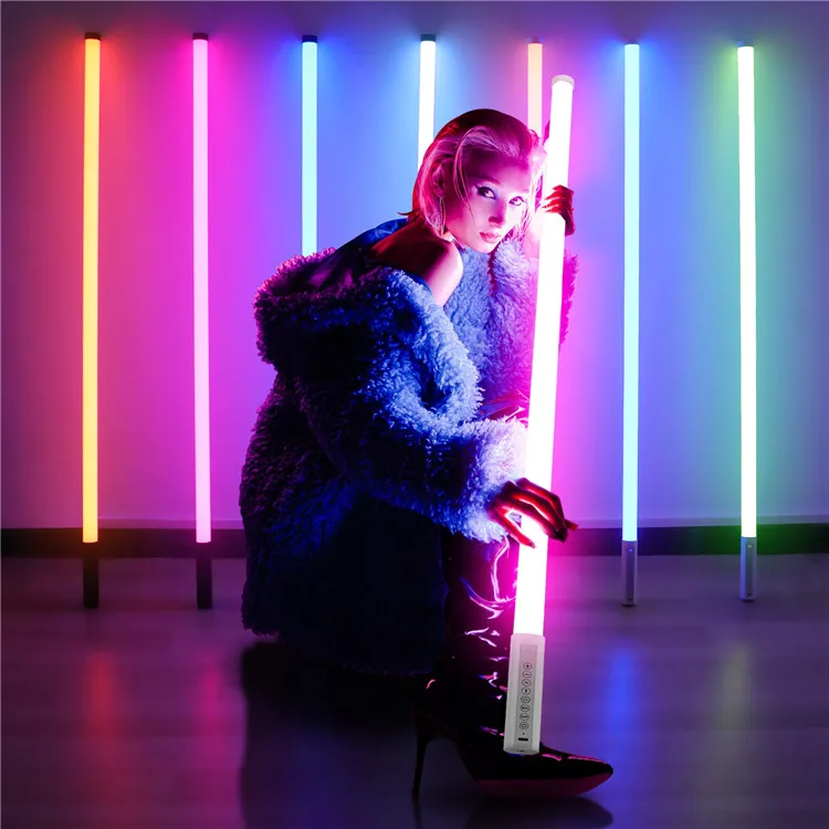 TL-120 60cm 90cm 120cm led with built-in battery rgb t8 tube lamp 18w remote control stage lights