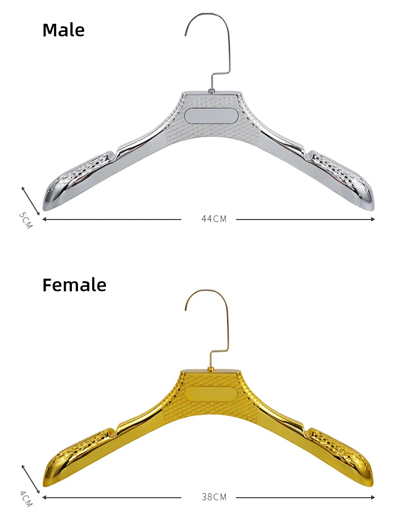 Wholesale Boutique Rose Gold Coat Non Slip Plastic Hanger with Logo,Custom Logo Gold Plastic Hanger with Hooks