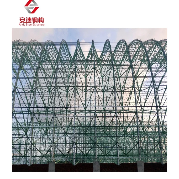 Prefabricated Special Shape Space Frame Steel Structure Building  Roofing Shed
