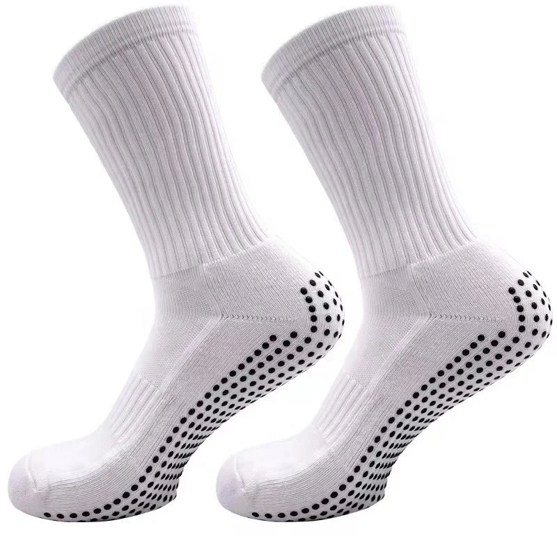 wholesale custom compression grip socks cotton custom crew non slip socks soccer custom solid football grip socks