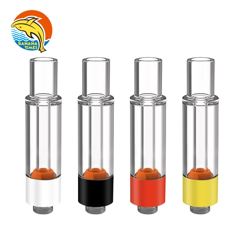 Shenzhen factory glass tank round tip ceramic carts AG02 empty 1ml vap pen cartridges screw on oil atomizer