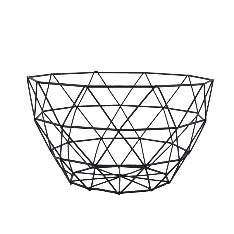 2020 Modern Nordic Wind Rose Gold Fruit  Wire Basket Vegetable storage Basket For Home Storage