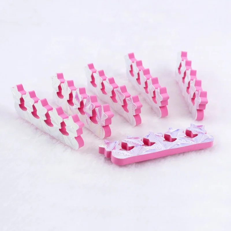 Customized Pu Leather Star Shape  Soft Foam Nail Art Toe Separators EVA Finger Divider