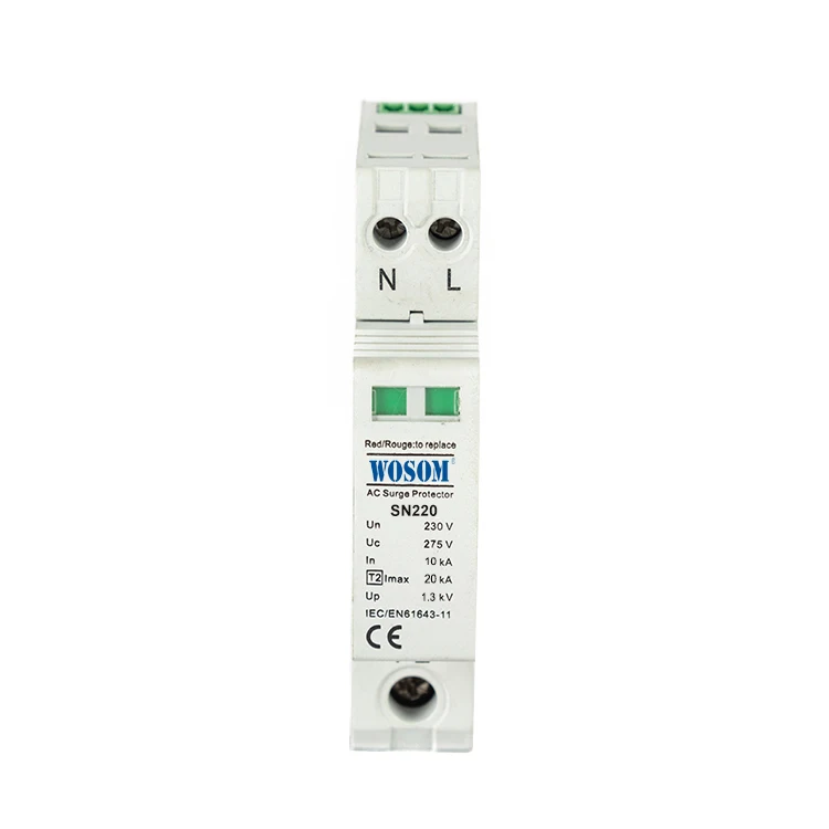 Single Phase AC Surge Protector AC 275V 20ka Compact Power Range Surge Protector