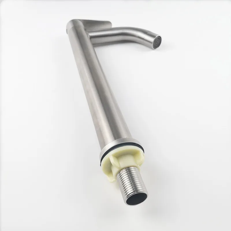 304 stainless steel single cold high basin faucet 304 single water heightening copper core washbasin faucet bathroom