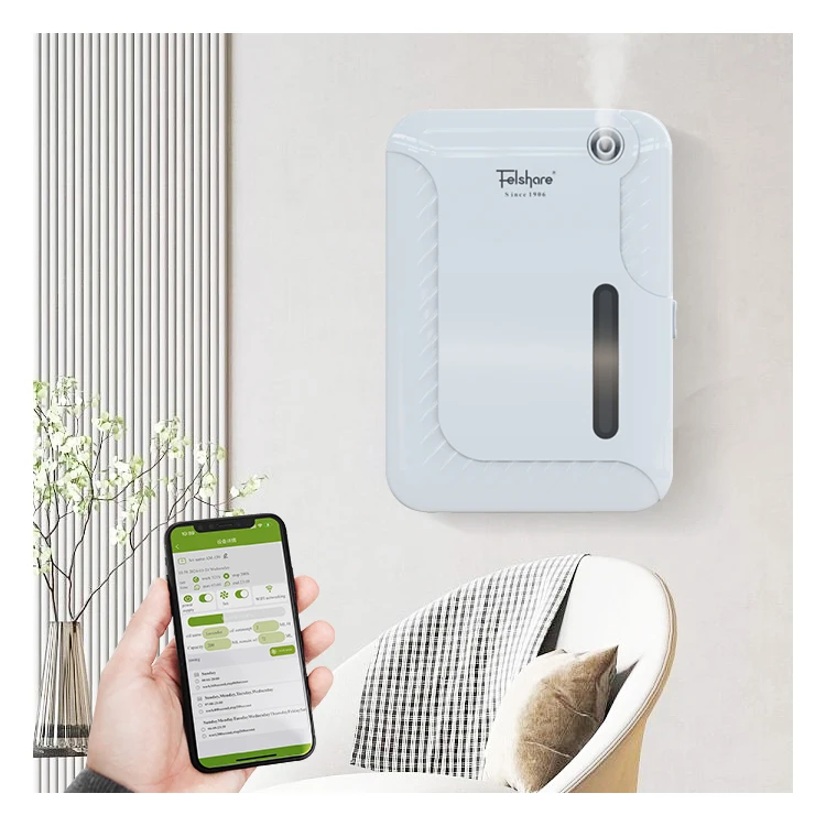 Top Sale Electric Bluetooth WIFI APP Control Aroma Diffuser Machine Wall Mounted Aromatherapy Nebulizer Essential Oil Diffuser
