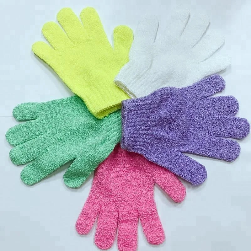 Enhance Skin Health bamboo charcoal exfoliating glove bamboo carbonized exfoliating double sided body glove bath