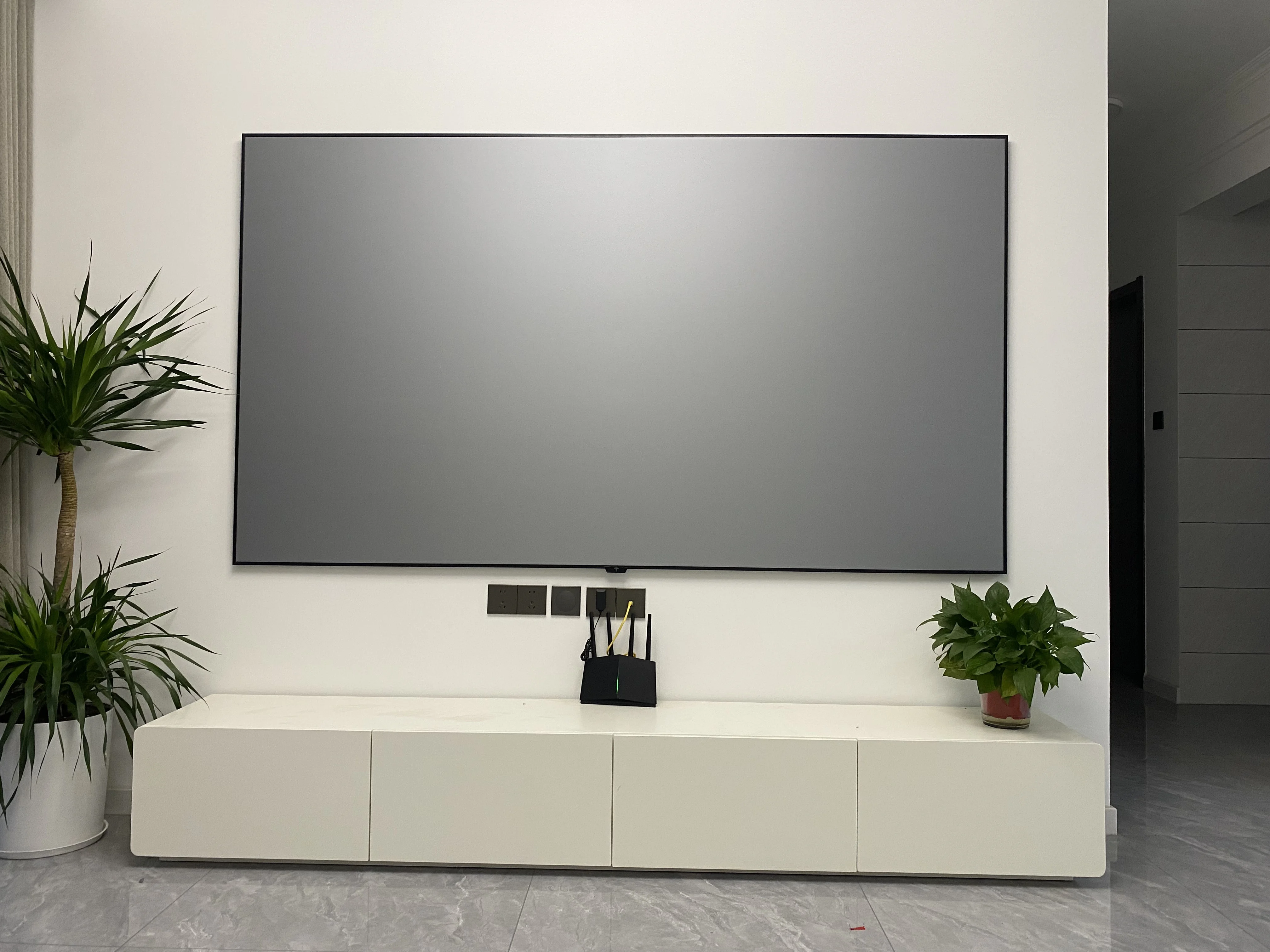 PerfecTisan frame projection screens 80 120 150 180 200 4K 3D home cinema long throw movie projector screen  wall mounted