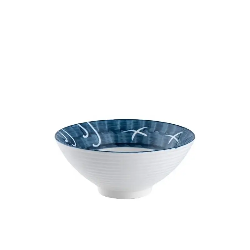 Wholesale factory price Japanese style noodle bowl porcelain soup bowl ceramic ramen bowl dinnerware for restaurant/hotel