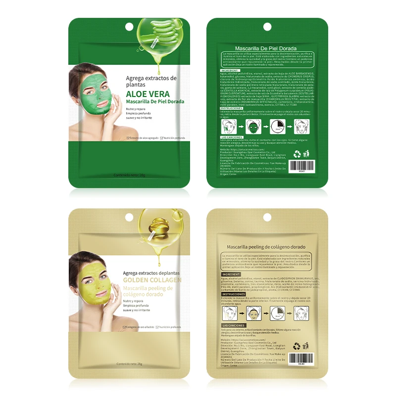 Wholesale Plant Extract Cleaning Mud Cream Mask Private Label Moisturizing Aloe Vera Golden Collagen Face Clay Mud Mask
