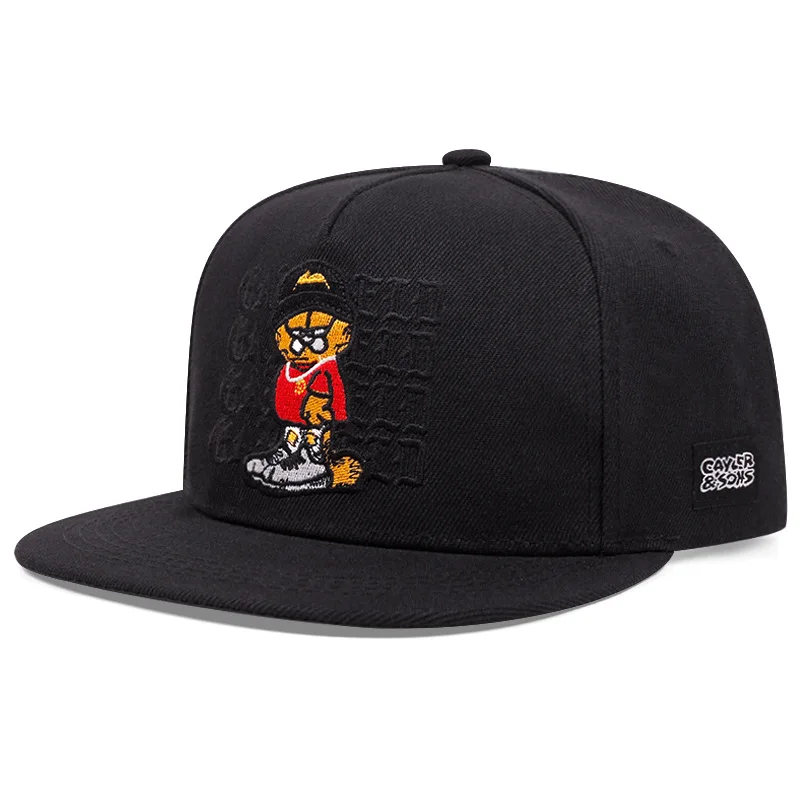 Casual hip hop hipster snapback caps basketball sunshade hat with Unisex boyfriend label flat brim hat