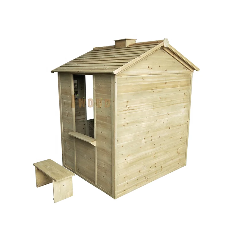 Discovery Sweetwater All Cedar Wooden Playhouse Children wooden playhouse with wide window