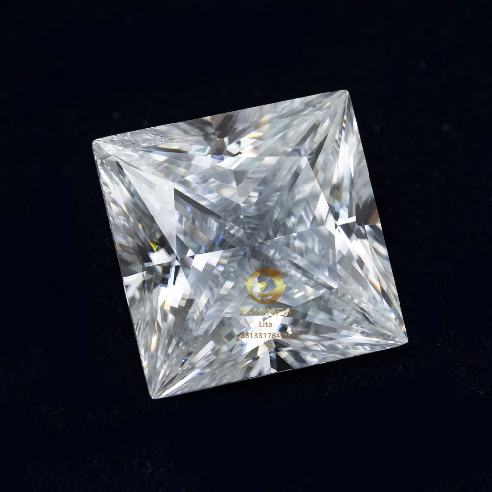 Wholesale top quality DEF color VVS clarity pass diamond tester princess cut gemstone loose moissanite