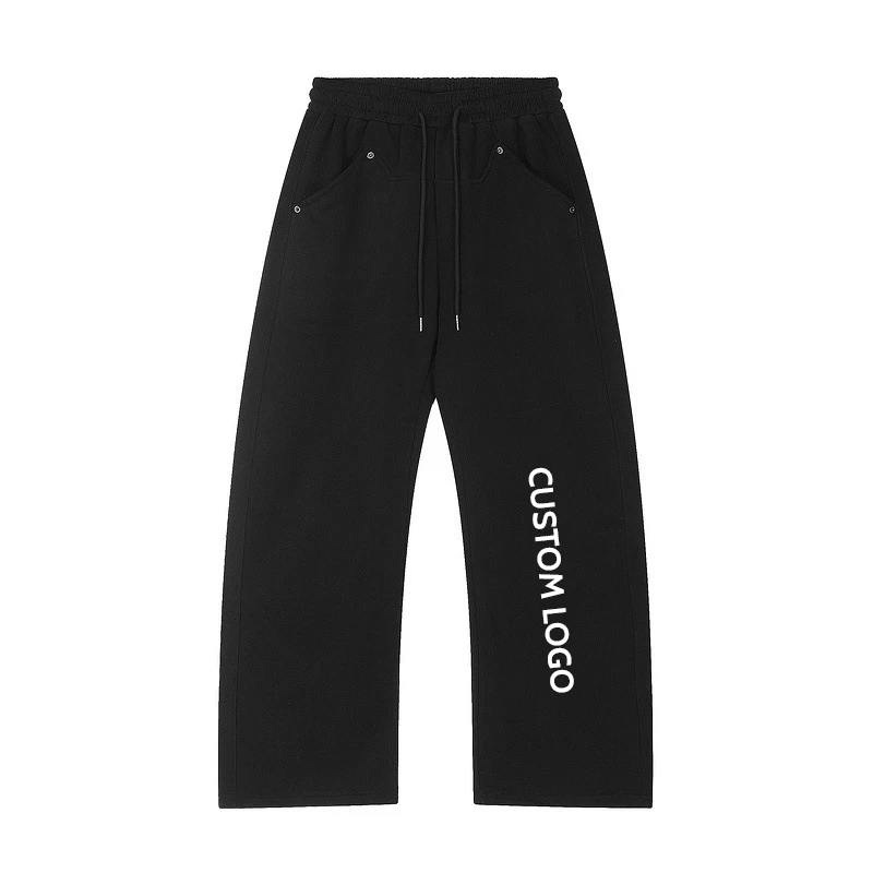 Женские однотонные 100% хлопковые спортивные штаны с карманами повседневные большого размера